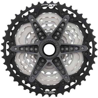 Shimano XT Kassette 12-f 10-45 CS-M8100045  Silber/Schwarz 10-45 Z&auml;hne Produktbild 1