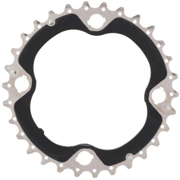 Shimano SLX/Deore Kettenblatt 10-fach 30 Z&auml;hne Y-1NW 98010 FC-M672/612  Silber Schwarz 30 Z&auml;hne