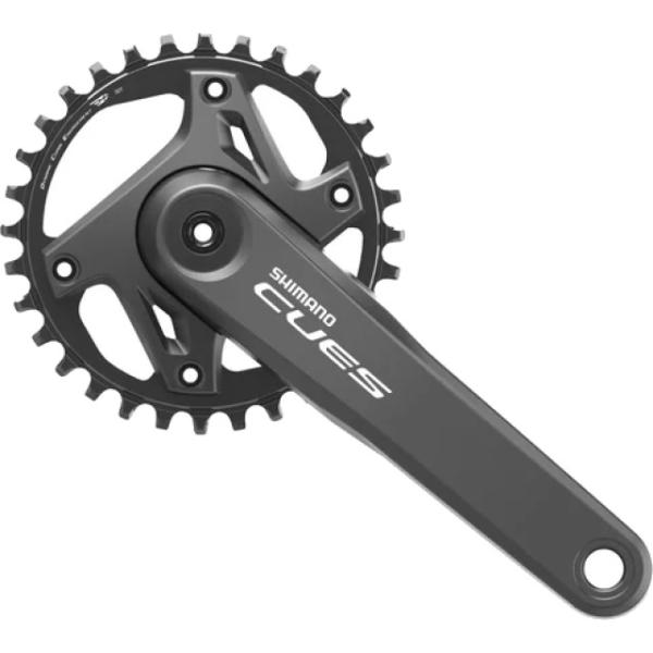 Shimano CUES U6000 Kurbel 9/10/11-f 175mm 40Z FC-U60001EXB0X Linkglide  Schwarz 2x9;2x10;2x11 Fach, 175 mm