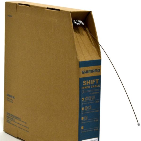 Shimano Dura Ace Schaltz&uuml;ge POLYMER 1.2x2100mm Y-63Z 98951 Karton &agrave; 20Z&uuml;ge  Silber 600 mm