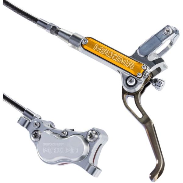 Trickstuff Bremsenset Maxima Postmount/Postmount Stahlflex Carbon 6mm silber  Silber 900/1700 mm