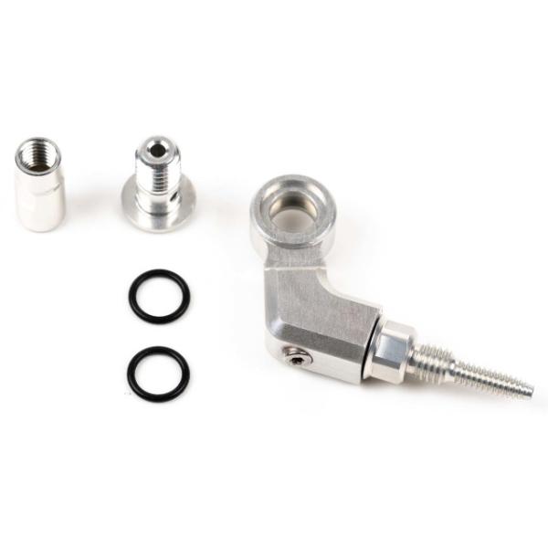 Trickstuff Winkelanschluss F&uuml;r Kevlar Leitung silber  Silber