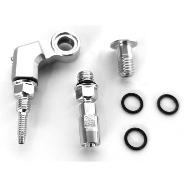 Trickstuff Leitungsanschlussset F&uuml;r Kevlar Angled & M6x1 5mm Leitung silber  Silber