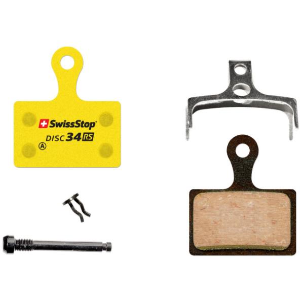 SwissStop Bremsbelag Disc 34 RS 1 Paar/Shimano/TRP/Tektro/REVER  Gelb Braun