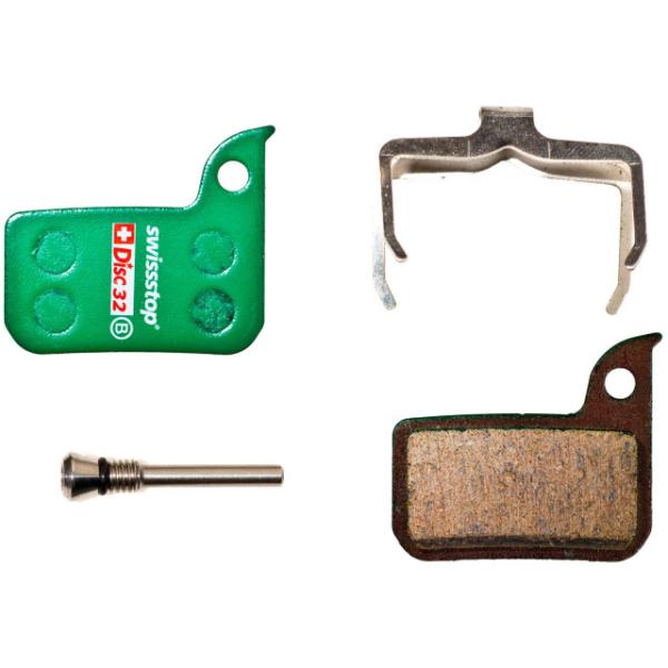 SwissStop Bremsbelag Disc 32 C 1 Paar/SRAM  Gr&uuml;n Braun