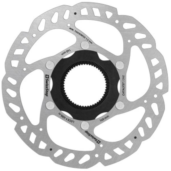 SwissStop Bremsscheibe Catalyst One 140mm CL/ohne Lockring/1.95mm  Silber 140 mm