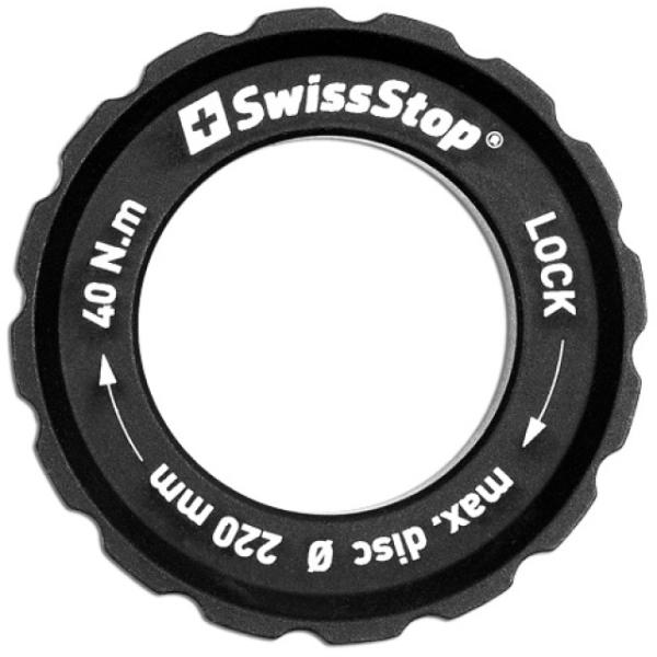 SwissStop CL Lockring MTB Alu/3.74mm bis 220mm/schwarz  Schwarz
