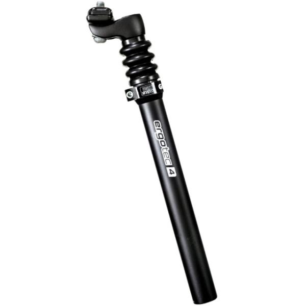 Ergotec Sattelst&uuml;tze Glide 27.2mm Level 4 gefedert 350mm schwarz sand  Schwarz 350 mm