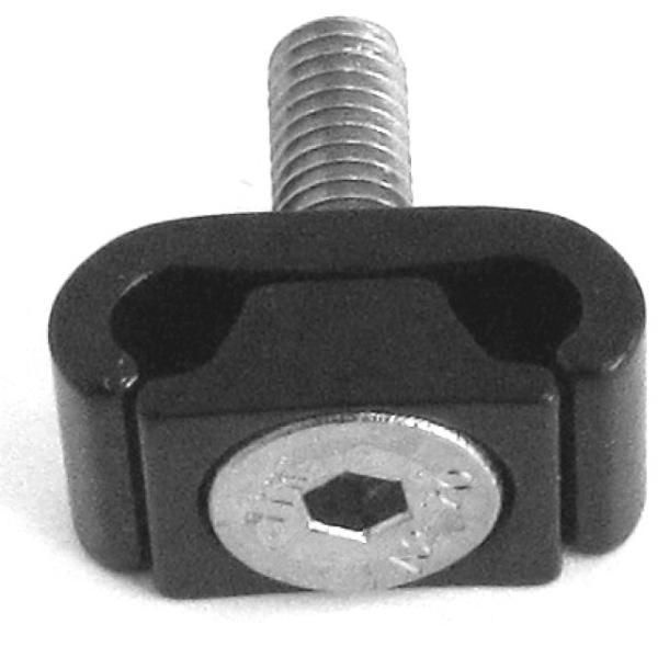 Eusoon Kabelf&uuml;hrung am Unterrohr Alu Set f&uuml;r zwei Kabel 4 m auf se Sack 3Stk inkl M5x20  Schwarz/Silber