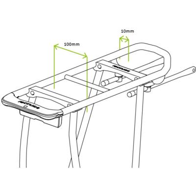 Racktime Federklappe Clamp-It 10mm 100mm, f&uuml;r Stand-it, schwarz  Schwarz Produktbild 1