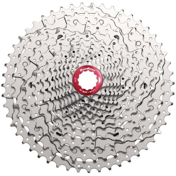 Sunrace MZ 800 Kassette 12-f 11-51 CSMZ800 metallic  Silber 11-51 Z&auml;hne