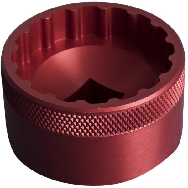 Unior Tretlager Steckschl&uuml;ssel 16 Notch/Hollowtech 2  Rot 60 mm