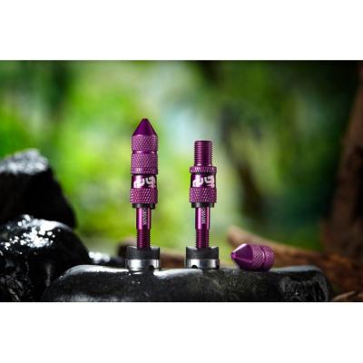 Ethirteen Tubelessventil Schrader Quickfill Gen2 Alu 2 Stk. 23-31mm violett  Eggplant 23-31 mm Produktbild 1