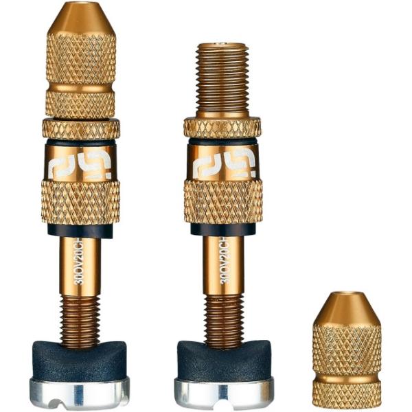 Ethirteen Tubelessventil Schrader Quickfill Gen2 Alu 2 Stk. 23-31mm bronze  Bronze 23-31 mm