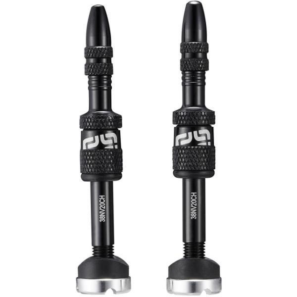 Ethirteen Tubelessventil Quickfill Gen2 Alu 2 Stk. 23-31mm schwarz  Black 23-31 mm