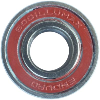 Enduro Bearings Kugellager 6001 LLU MAX ABEC 3 12x28x8 Suspension Bearing (Trek)  Silber, Rot 12 mm x 28 mm x 8 mm Produktbild 1