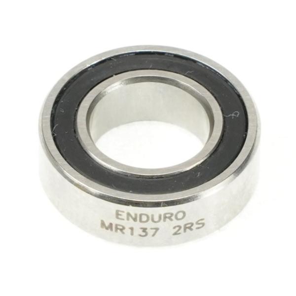 Enduro Bearings Kugellager MR 137 2RS ABEC 3 7x13x4 Pedal Bearing (Speedplay)  Silber, Schwarz 7 mm x 13 mm x 4 mm