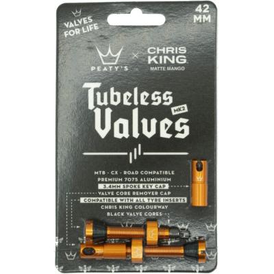 Peaty's Ventil Chris King TL MKII 42mm mango  Mango 42 mm Produktbild 1