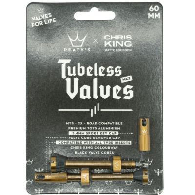 Peaty's Ventil Chris King TL MKII 60mm bourbon  Bourbon 60 mm Produktbild 1