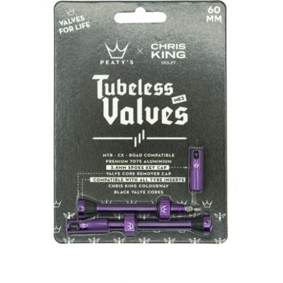 Peaty's Ventil Chris King TL MKII 60mm violet  Violet 60 mm Produktbild 1