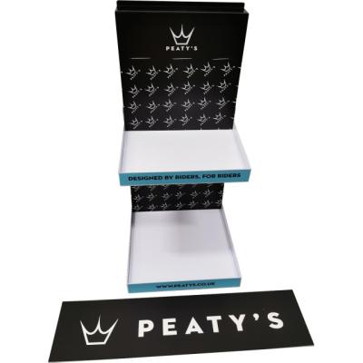 Peaty's POS Counter Top Unit 2 Tier Blaue Tablare schwarz  Schwarz, Weiss, Blau Produktbild 1