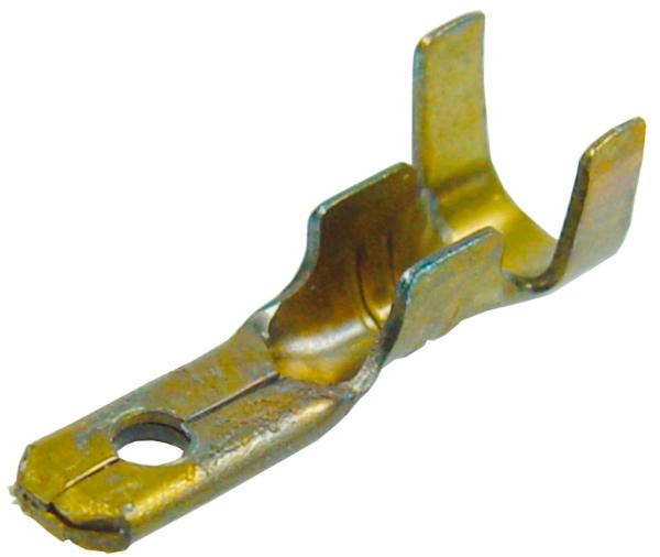 Flachsteckzunge &Oslash;1.5mm2 2.8/0.8mm unisoliert messing 