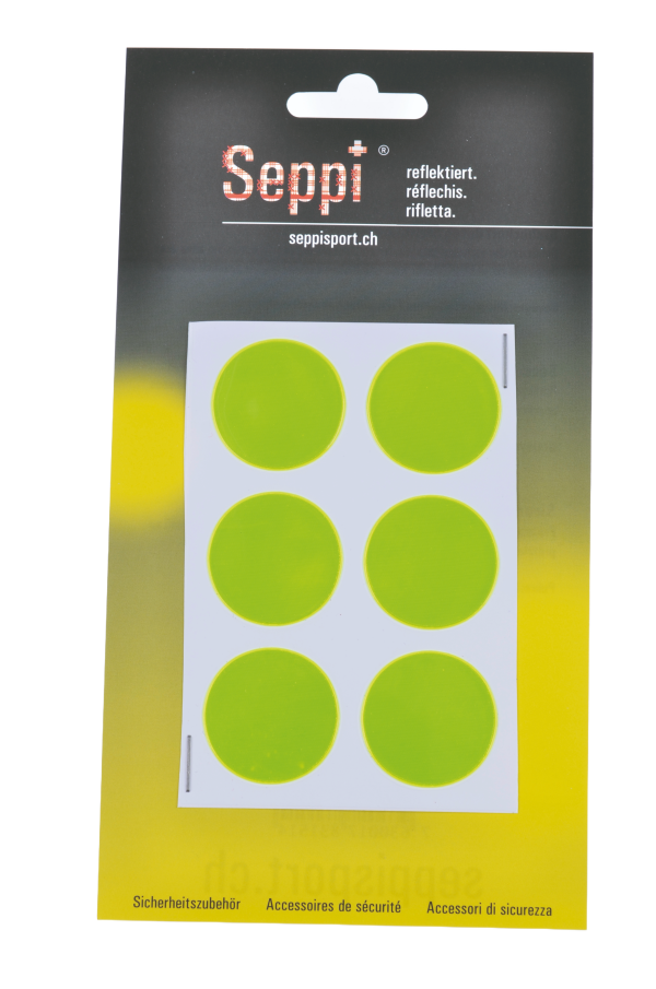 Seppi reflektierende Kreis 3cm selbstklebend gelb 