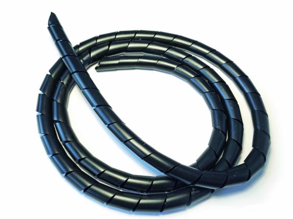 Spiralkabelh&uuml;lle &Oslash; 8 - 18 mm schwarz total 5 m 