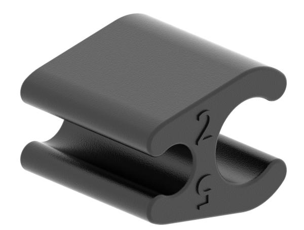 Kabelbefestigungs-Clip f&uuml;r 5 mm und 5 mm H&uuml;lle Set &agrave; 10 Stk. schwarz 