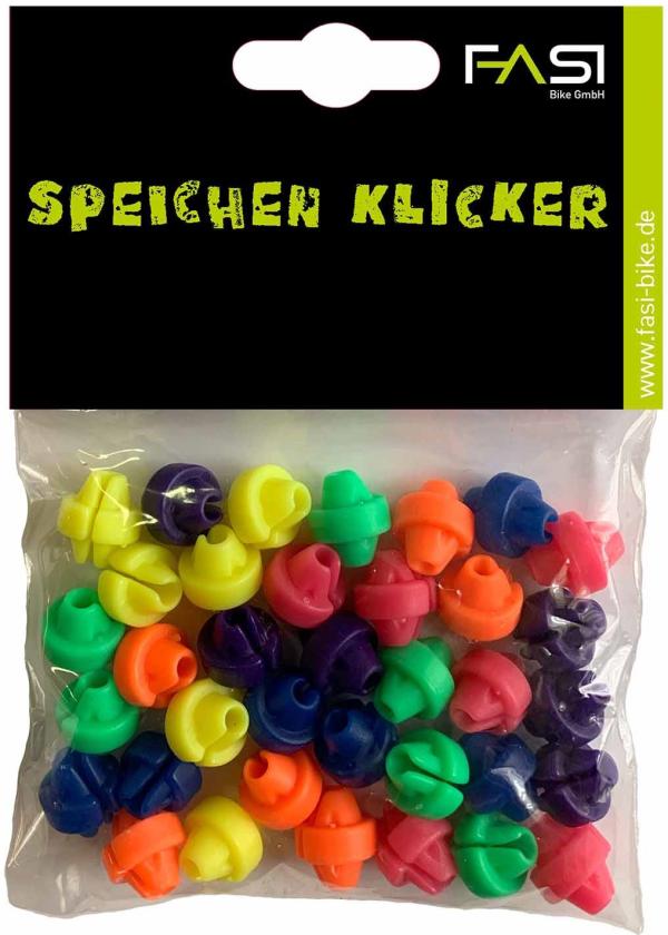 FASI Speichenklicker Beutel &agrave; 36 St&uuml;ck o. Reflektoren, farblich sortiert 