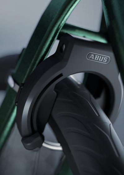 Abus Rahmenschloss Granit XPlus 6950M NR ohne Halter schwarz offen  Produktbild 2