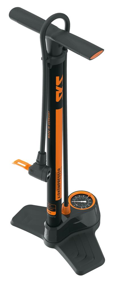 SKS Standpumpe Airkompressor Compact 10.0 Stahl Multi Valve schwarz/orange  Produktbild 1