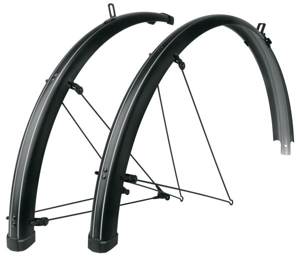 SKS Schutzblechgarnitur Bluemels Stripes Kunststoff 28" 55 mm schwarz matt 