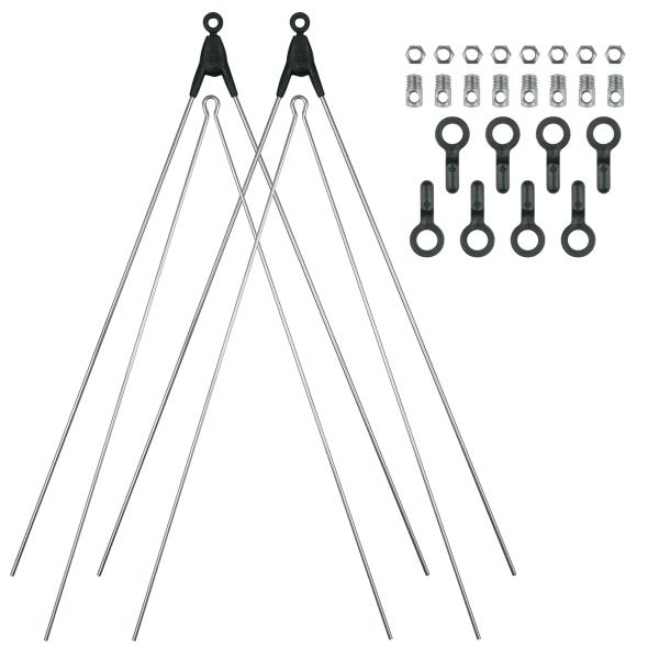 SKS Strebenset Bluemels Basic & Stripes 26/28" 365 mm inkl. Befestigung silber 