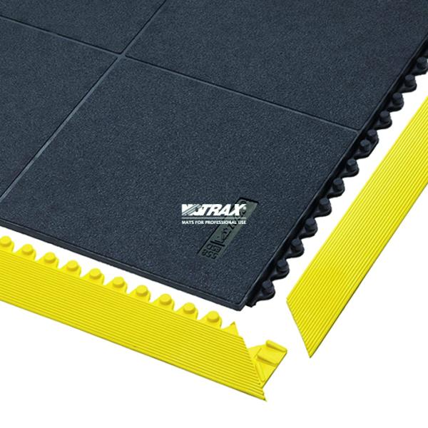 Notrax Abschlusskante f&uuml;r Arbeitsplatzmatte weiblich 19mmx91cm gelb 