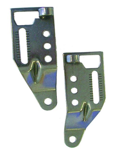 Pletscher Strebenendplatten f&uuml;r Rahmen mit Scheibenb. verstellbar per Paar inox 