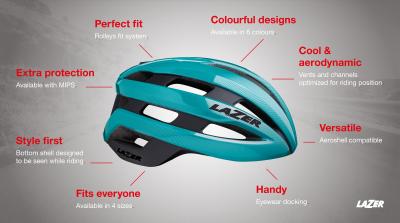 LAZER Unisex Road Sphere Mips Helm blue L Produktbild 4