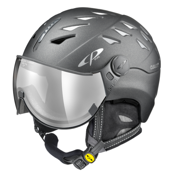 CP Ski CUMA Cashmere Helmet sparkling graphite soft touch / Visor Nr.13 S