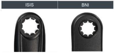 Kurbel 175 mm Alu ohne Schrauben BNI schwarz  Produktbild 1