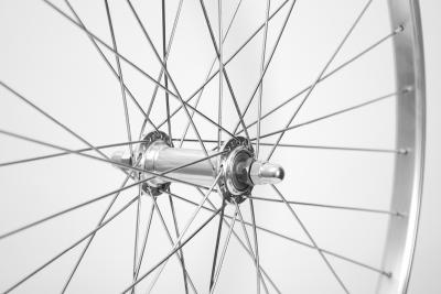 Laufrad vorne 26" 559x21 Alu Vollachse 100mm V-Brake NT silber  Produktbild 2