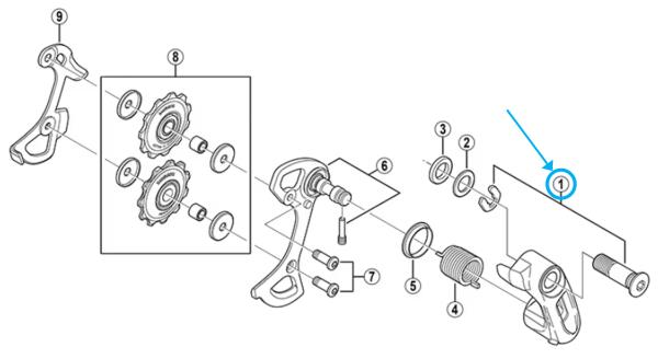 Shimano Halterungsachse CT-S500 