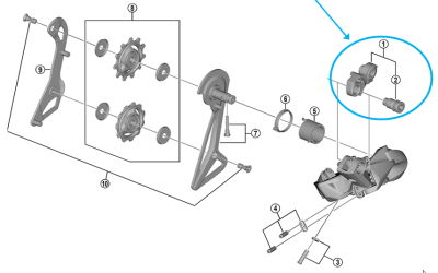 Shimano Schaltwerkaufh&auml;ngung komplett RD-R9150  Produktbild 1