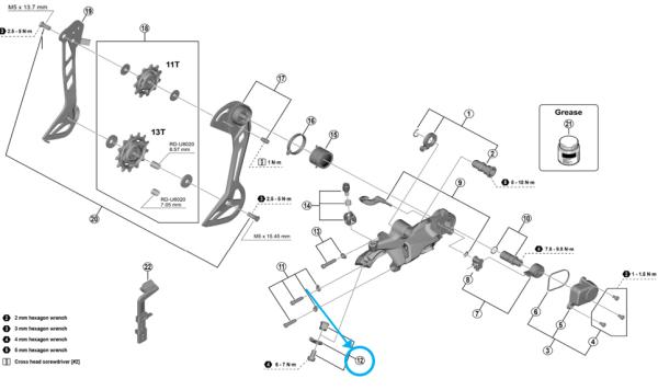 Shimano Kabelklemmschraube RD-U8020 