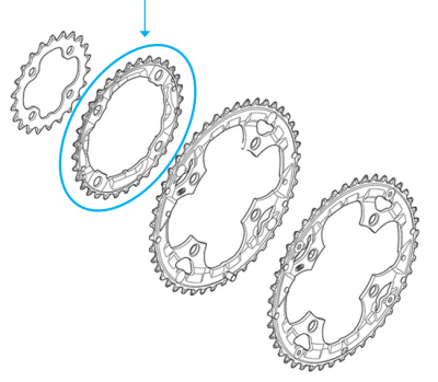 Shimano Kettenblatt DEORE FC-M590 32 Z&auml;hne schwarz  Produktbild 1
