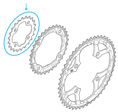 Shimano Kettenblatt DEORE FC-M590 26 Z&auml;hne schwarz  Produktbild 1