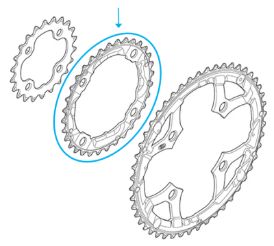Shimano Kettenblatt DEORE FC-M590 36 Z&auml;hne schwarz  Produktbild 1
