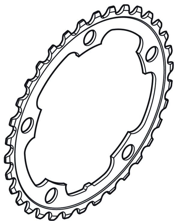 Shimano Kettenblatt 2200 FC-2350 34 Z&auml;hne silber 