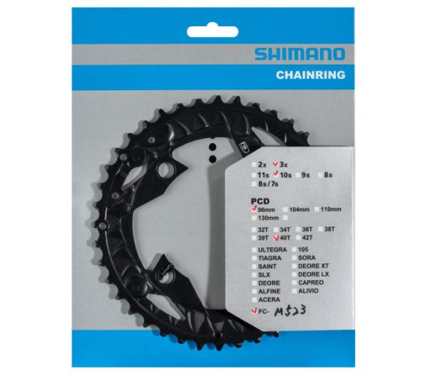 Shimano Kettenblatt FC-M523 40 Z&auml;hne AN schwarz 