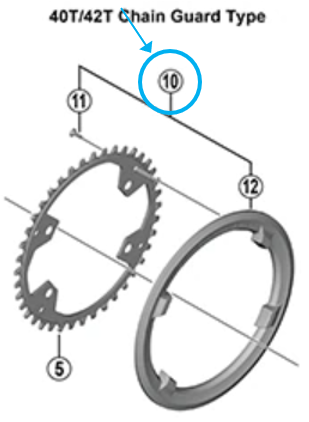 Shimano Hosenschutz FC-U6000 42 Z&auml;hne inkl. Schrauben 