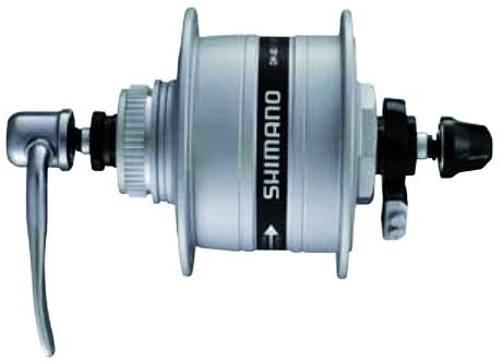 Shimano Nabendynamo DH-3D37 100 mm Center-Lock 36-Loch 6V/3.0W QR silber 